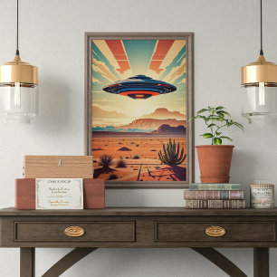 Ufo in de woestijn poster