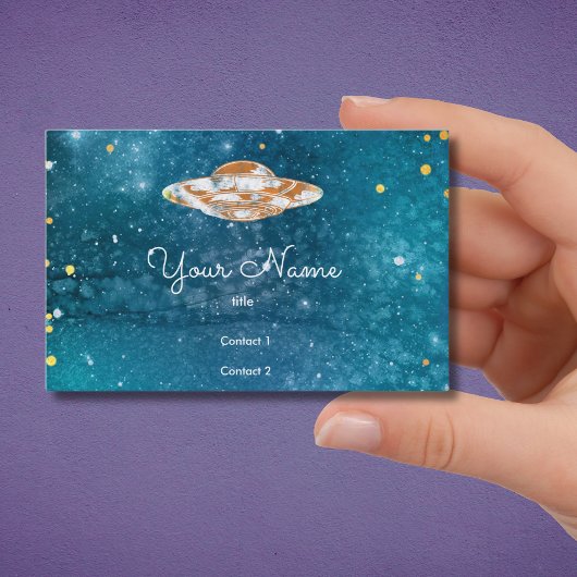 UFO in het kunstmelkwegstelsel Visitekaartje