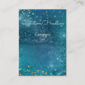 UFO in het kunstmelkwegstelsel Visitekaartje (Achterkant)