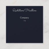 UFO in het zwarte gat Vierkante Visitekaartje (Achterkant)