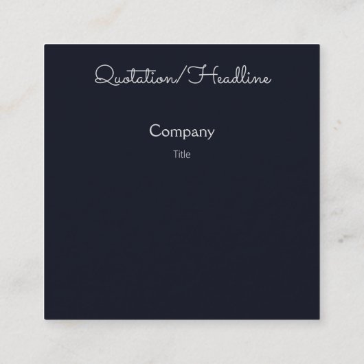 UFO in het zwarte gat Vierkante Visitekaartje (Achterkant)