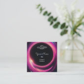 UFO in het zwarte gat Vierkante Visitekaartje (Staand voorkant)