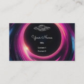 UFO in het zwarte gat Visitekaartje (Voorkant)