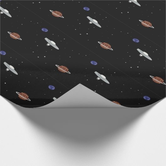 UFO in ruimtevoorbeeld Cadeaupapier (Hoek)