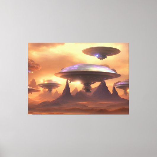 UFO-indringercanvas afdrukken (Voorkant)