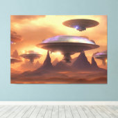 UFO-indringercanvas afdrukken (Insitu (Houten vloer))