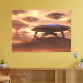 UFO-indringercanvas afdrukken (Insitu (Woonkamer))
