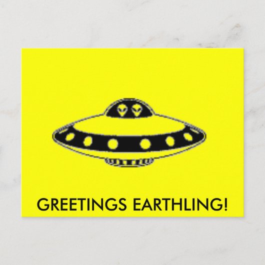 UFO-INVASION! BRIEFKAART (Voorkant)