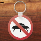 UFO is geen parkeren! Alien Spaceship Humor Sleutelhanger (Voorkant)