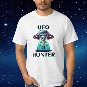UFO Jager Ai Kunst met UFO en Alien T-shirt