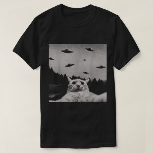 UFO Kat Ontmoeting Meme Design T-shirt