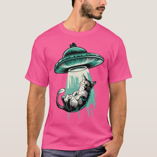 Ufo-kat ontvoerd t-shirt (Voorkant)