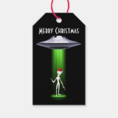 UFO Kerstmis 🛸 Grappige Alien Cadeaulabel (Voorkant)