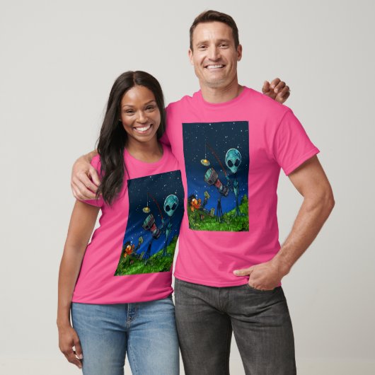 UFO Kind - UFO op een string T-shirt (Unisex)