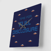 UFO-klok voor volledige openbaarmaking Vierkante Klok (Hoek)