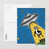 UFO-KOE ONTVOERING Briefkaart (Voorkant / Achterkant)