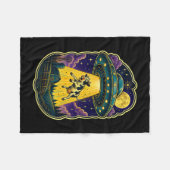 Ufo koe ontvoering grappige alien boerderij fleece deken (Voorkant (Horizontaal))