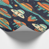 UFO kunst Cadeaupapier (Hoek)