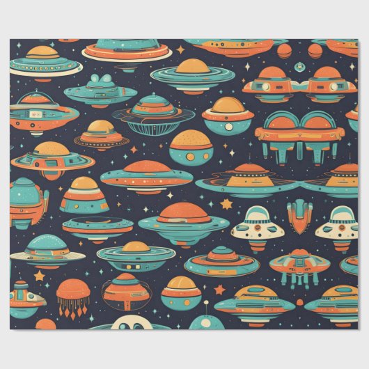 UFO kunst Cadeaupapier (Vlak)