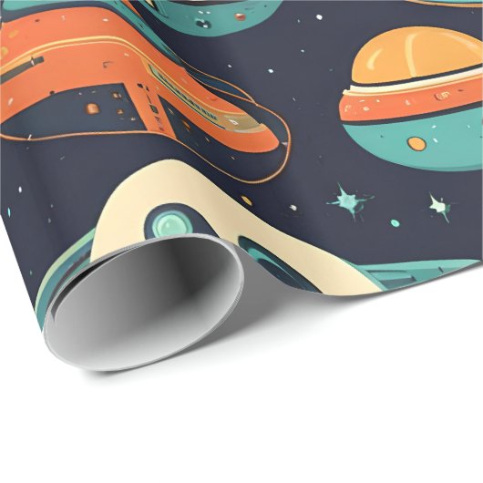 UFO  kunst Cadeaupapier (Rol Hoek)