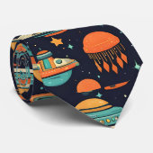 UFO  kunst Stropdas (Opgerold)