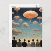 UFO-kwal in de lucht Briefkaart (Voorkant / Achterkant)
