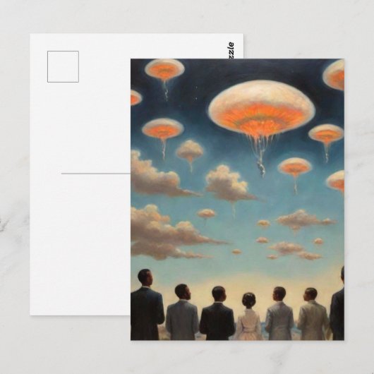 UFO-kwal in de lucht Briefkaart (Voorkant / Achterkant)