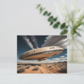 UFO landing Briefkaart (Staand voorkant)