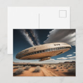 UFO landing Briefkaart (Voorkant / Achterkant)