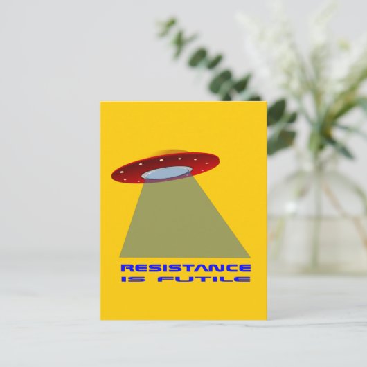 UFO-landing Briefkaart (Staand voorkant)