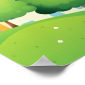 UFO Landing in a Bright City Night Scene Poster (Hoek)