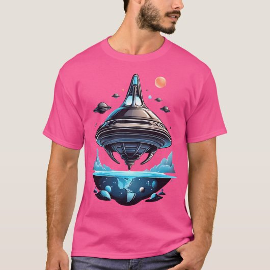 UFO-landing T-shirt (Voorkant)