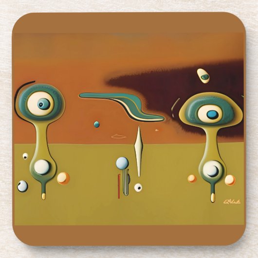 UFO-landingsplaats Bier Onderzetter (Voorkant)