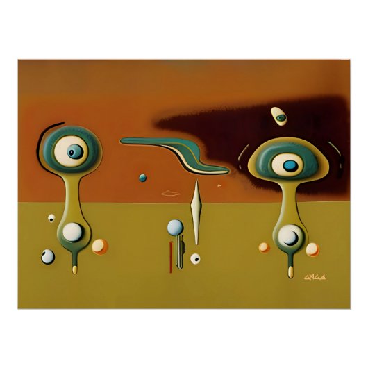 UFO-landingsplaats Perfect Poster (Voorkant)