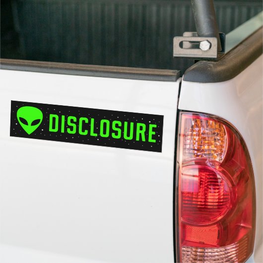 UFO-mededeling Bumpersticker (Op Truck)