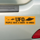 UFO Mensen hebben het recht om te weten Bumpersticker (Op auto)