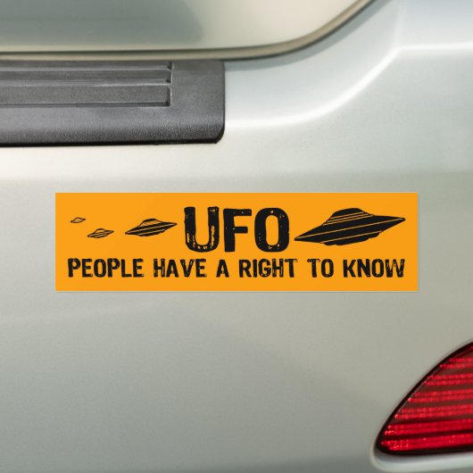 UFO Mensen hebben het recht om te weten Bumpersticker (Op auto)