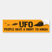UFO Mensen hebben het recht om te weten Bumpersticker (Voorkant)