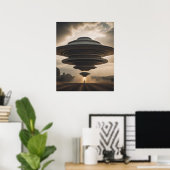 UFO met hoge energie Poster (Thuiskantoor)