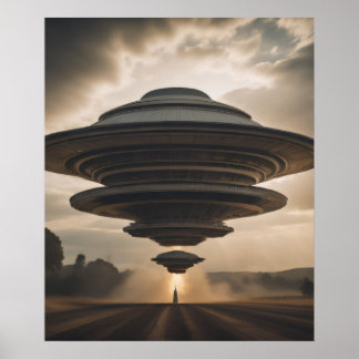 UFO met hoge energie Poster