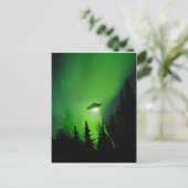 UFO met noordelijke lichten Briefkaart (Staand voorkant)