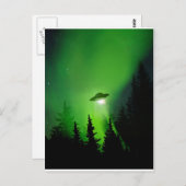 UFO met noordelijke lichten Briefkaart (Voorkant / Achterkant)