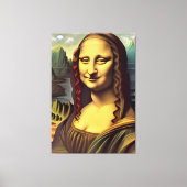 Ufo Mona Lisa Galactic Canvas Afdrukken (Voorkant)