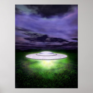 UFO-nachtlanding Poster