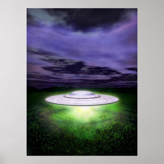 UFO-nachtlanding Poster (Voorkant)