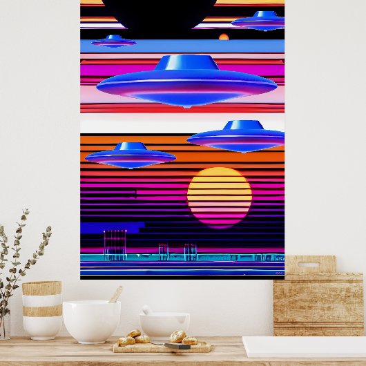UFO-nostalgie Poster (Keuken)