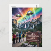 UFO-observatiegebied blijf alsjeblieft kalm Briefkaart (Voorkant / Achterkant)