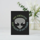 UFO onderzoek, de waarheid is er. Briefkaart (Staand voorkant)