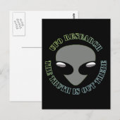 UFO onderzoek, de waarheid is er. Briefkaart (Voorkant / Achterkant)