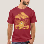 UFO Ontmoeting Lachende Geest Ontwerp T-shirt (Voorkant)